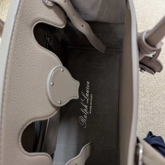 NWT Ralph Lauren Collection Ricky 33, Pebbled Taupe - Picture 8 of 10